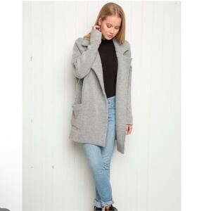 Brandy Melville Kennedy Wool Coat Gray